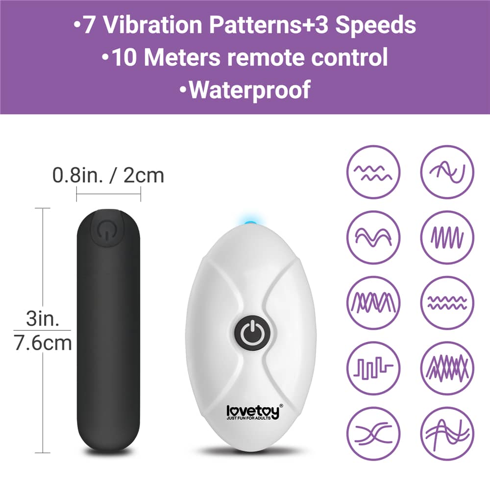 The vibrator of the purple printed vibrating sexy panties has 7 vibration patterns and 3 speeds