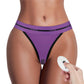Press the remote control to turn on the purple printed vibrating sexy panties