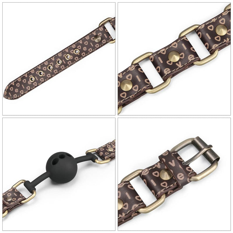 The adjustable strap of the rebellion reign ball gag