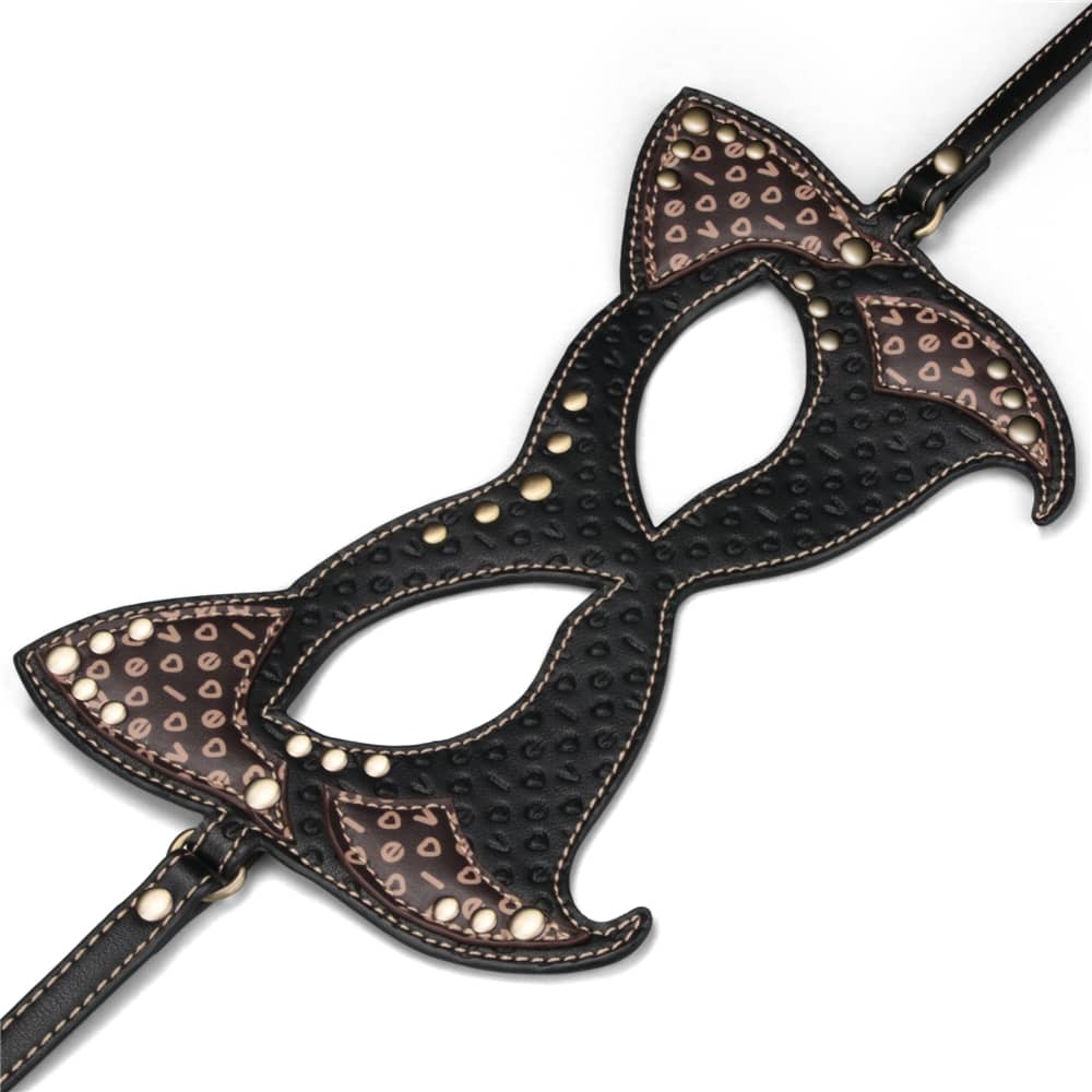 The rebellion reign cat mask lays flat