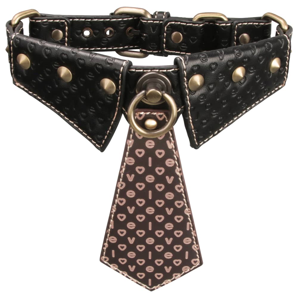 The rebellion reign collar has signature brand details highlighting its stylish and unique appearance