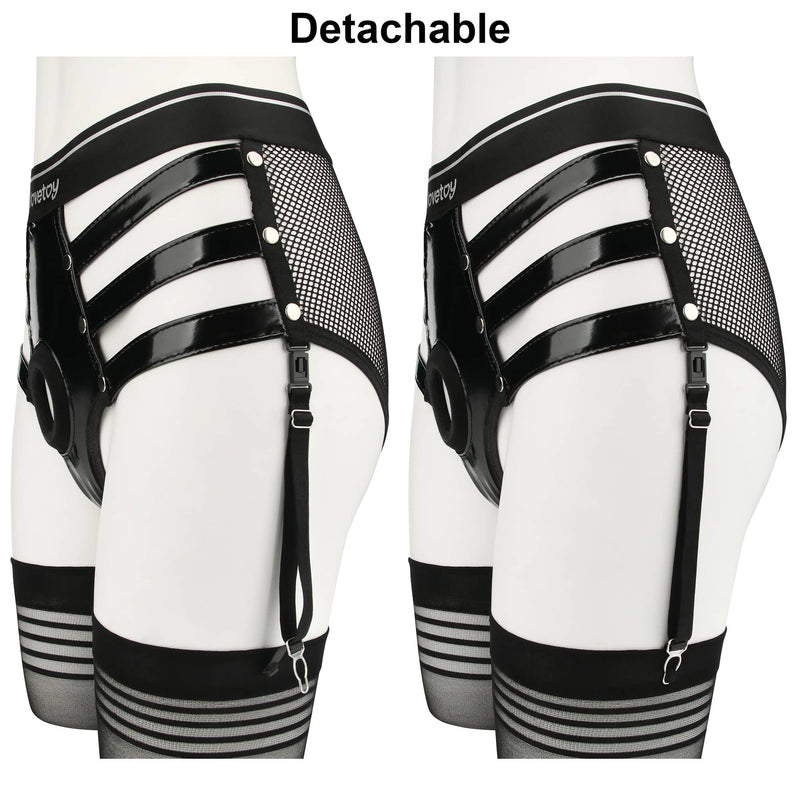 The detachable allure of the rebellion reign iconic harness strap on set