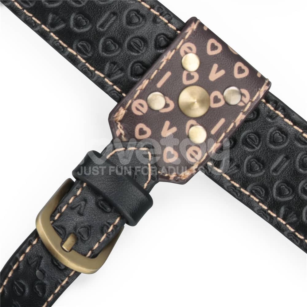 The adjustable buckle of the rebellion reign strap on harness