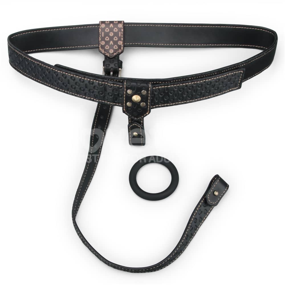 The detachable elastic silicone O ring of the rebellion reign strap on harness