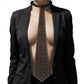 A woman wears the rebellion reign tie collar