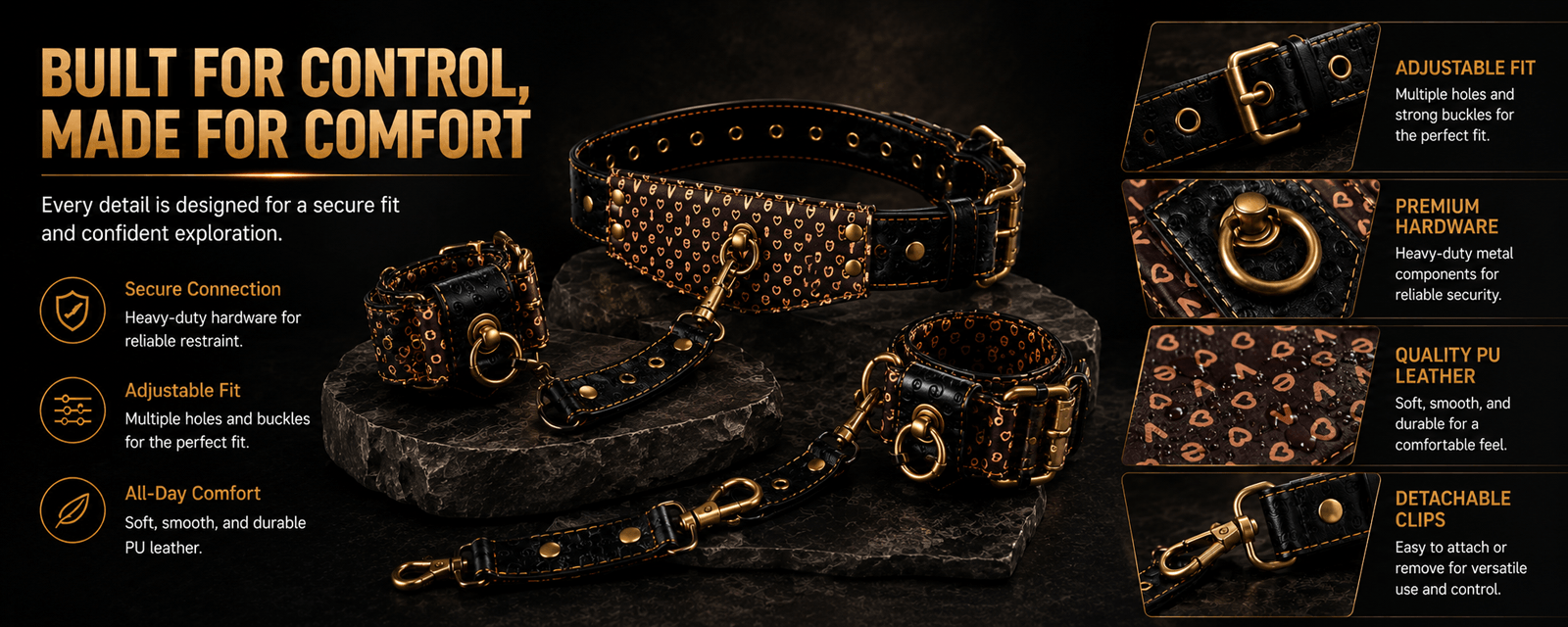 Rebellion Reign Thigh Cuffs Set - 2