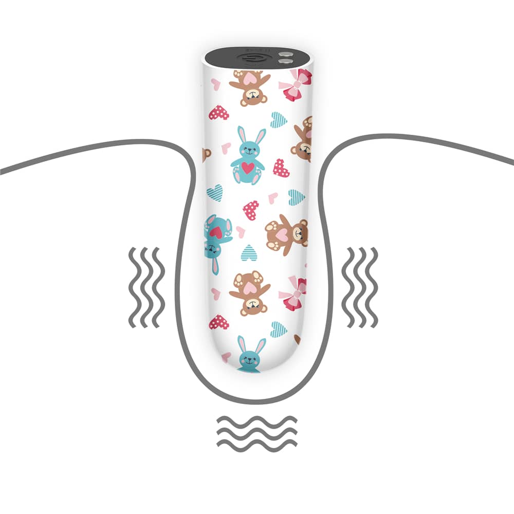 The rechargeable bear massager vibrator features a vibrating function