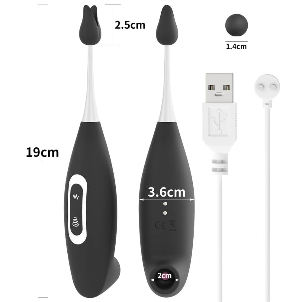 The size of the rechargeable clit nipple sucking vibrator
