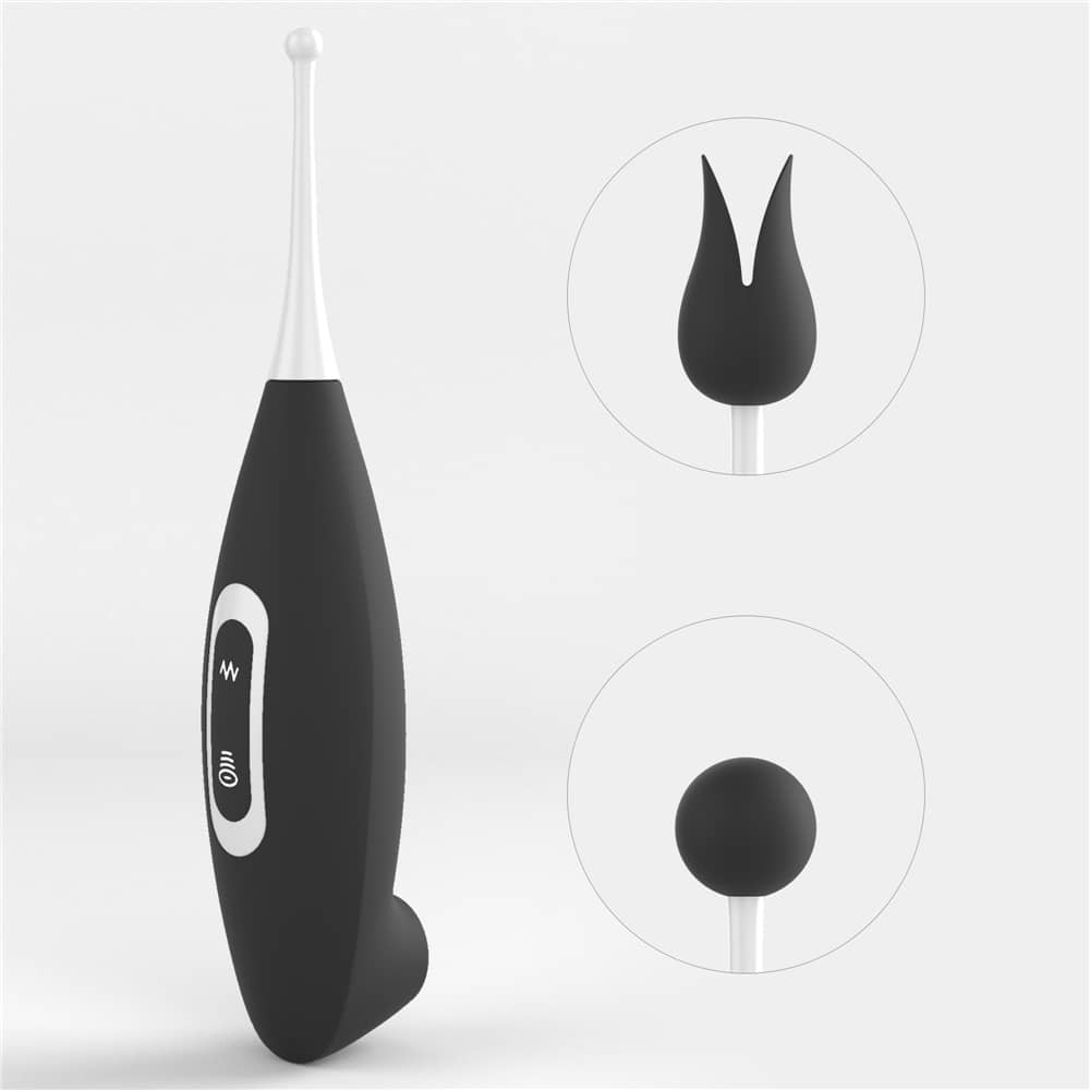 The two parts for clit and nipple stimulation of the rechargeable clit nipple sucking vibrator