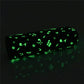 The rechargeable luminous massager features a lovely music pattern with a green glow