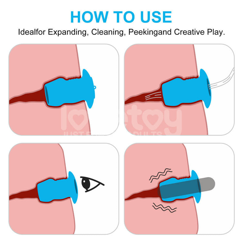 Ribbed Peeper Silicone Anal Plug