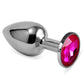 The pink rosebud classic metal plug nickle free color tail