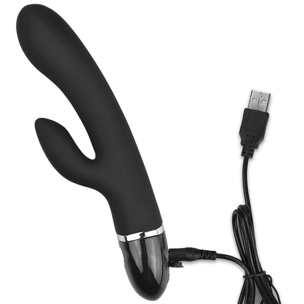 The silicone clit duo finger vibrator is rechargeable