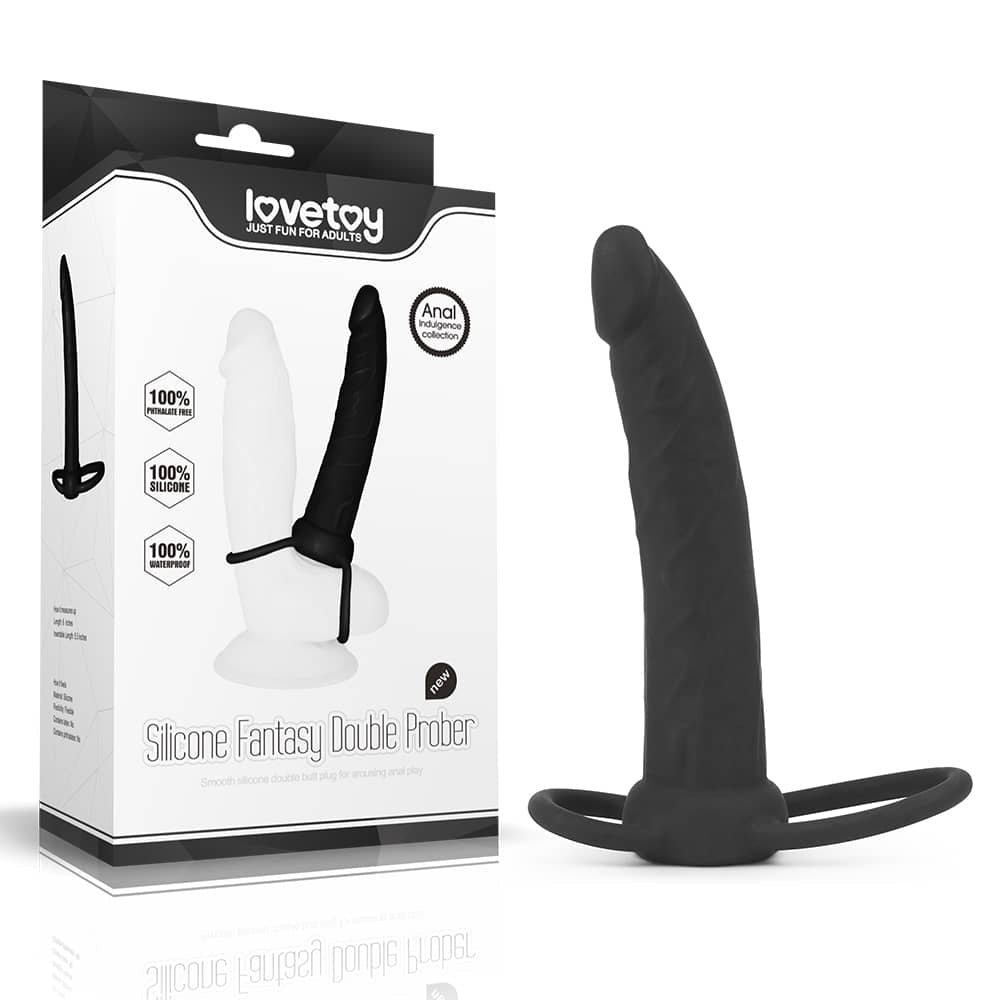 The packaging of the silicone fantasy double prober anal plug