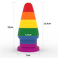 The size of the silicone rainbow butt plug anal toy