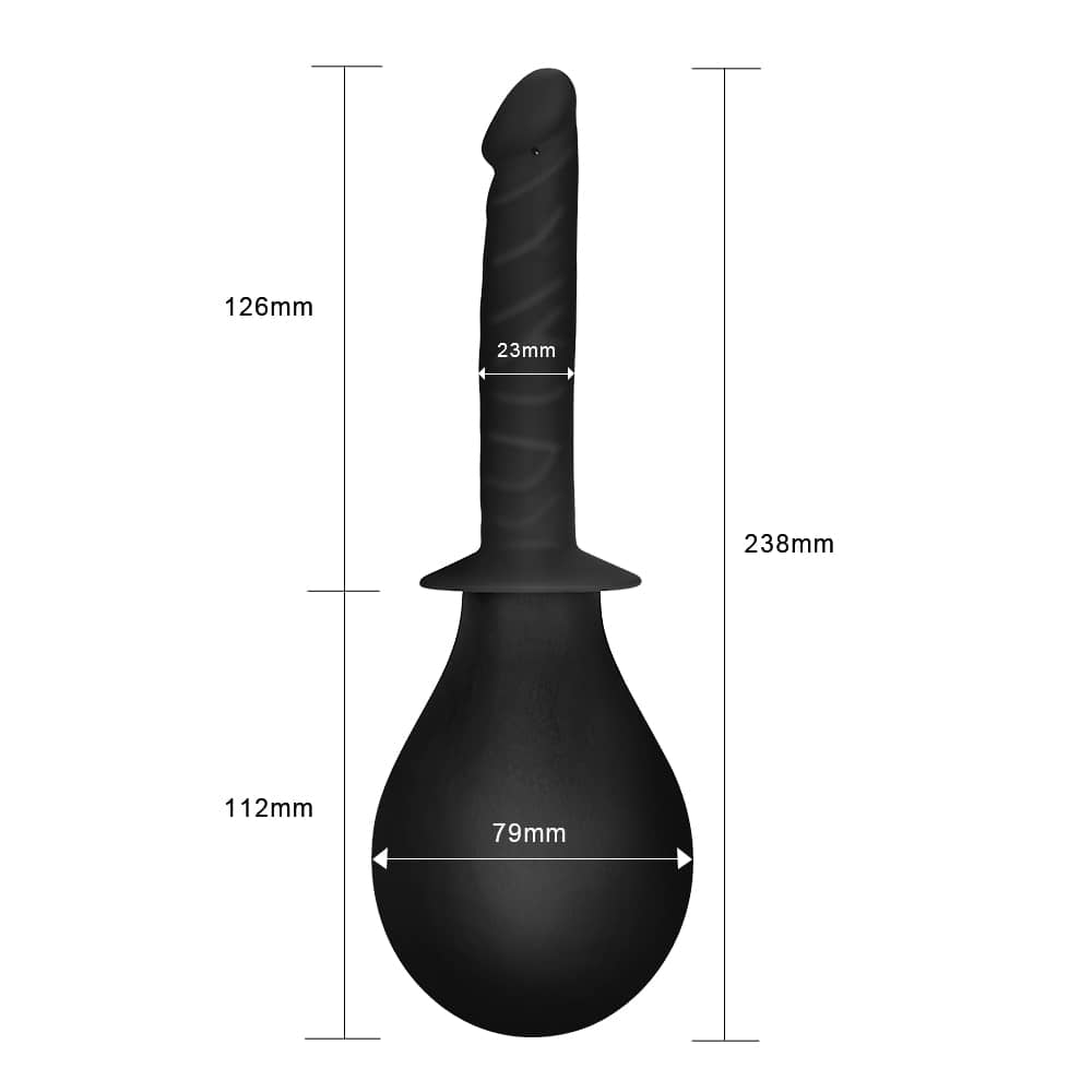 The size of the silicone soft deluxe anal douche