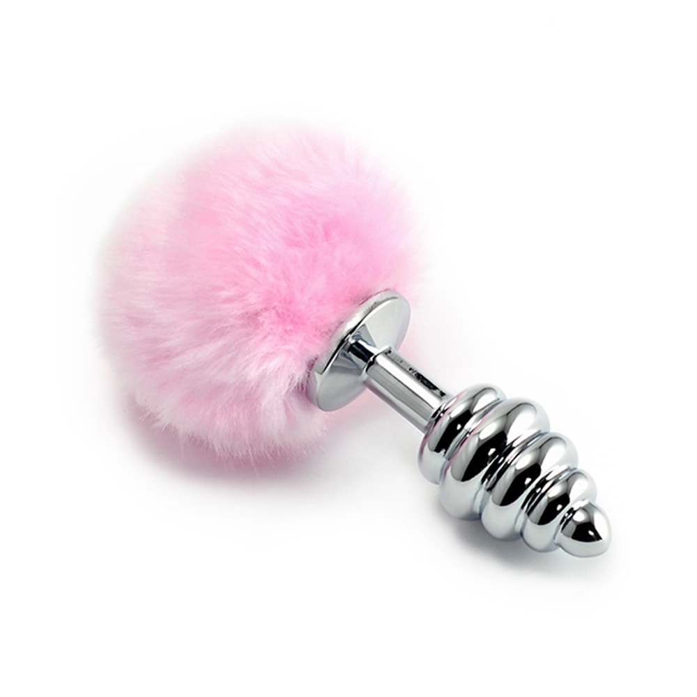 Spiral Pompon Metal Plug (Silver)