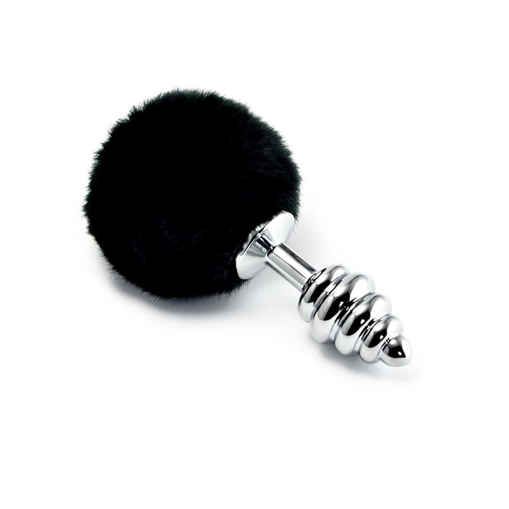 Spiral Pompon Metal Plug (Silver)