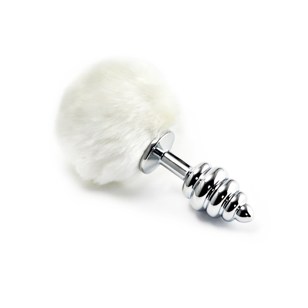 Spiral Pompon Metal Plug (Silver)