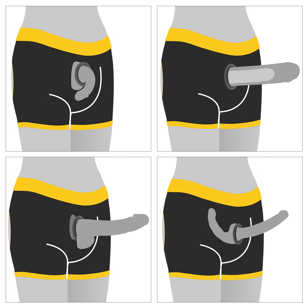 4 ways to use the strap on harness shorts for couple