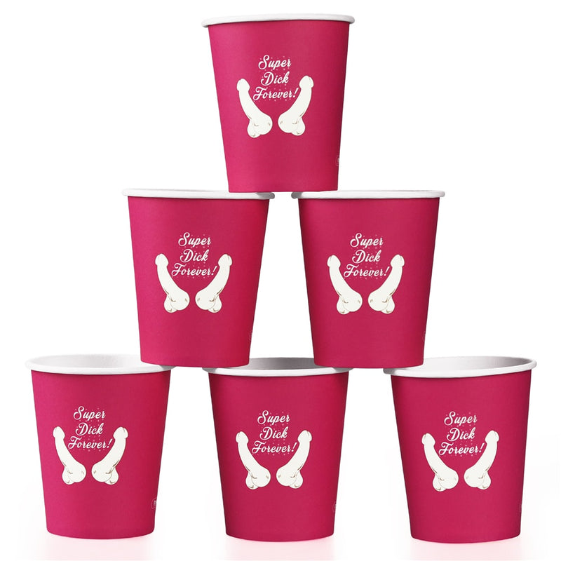 Super Dick Forever Bachelorette Paper Cups(Pack of 6)