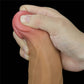 The bulging but soft head of the 9 inches dual layered silicone rotator