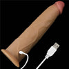 The 9 inches dual layered silicone rotator is rechargeable