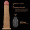 Vibrating Thrusting Dildo | 9.0'' Dual Density Platinum Silicone Dildo