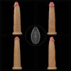 Vibrating Thrusting Dildo | 9.0'' Dual Density Platinum Silicone Dildo