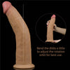Vibrating Thrusting Dildo | 9.0'' Dual Density Platinum Silicone Dildo