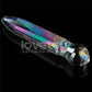 The twilight gleam prism glass dildo  showcases a vibrant rainbow surface