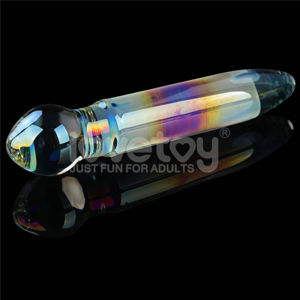 The spherical end of the twilight gleam prism glass dildo 