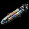 The twilight gleam prism glass dildo  lays flat