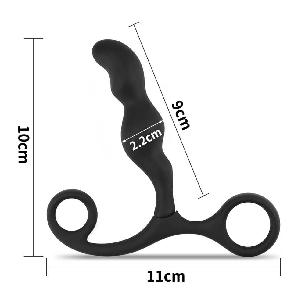 Dimensions of the black silicone p spot teaser  in centimeters 