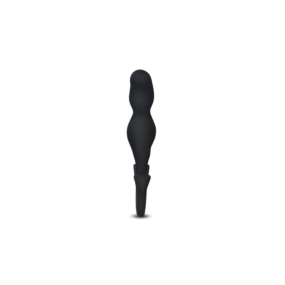 The the rigid stem of the black silicone p spot teaser 