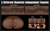 The 2 different realistic independent tunnels of the brown vagina ass male masturbator
