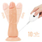 The 7.5 inches vibrating dildo easy strapon set has 10 powerful functions