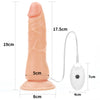 The size of the dildo of the 7.5 inches vibrating dildo easy strapon set