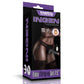 The packaging of the 7.5 inches black vibrating dildo easy strapon set