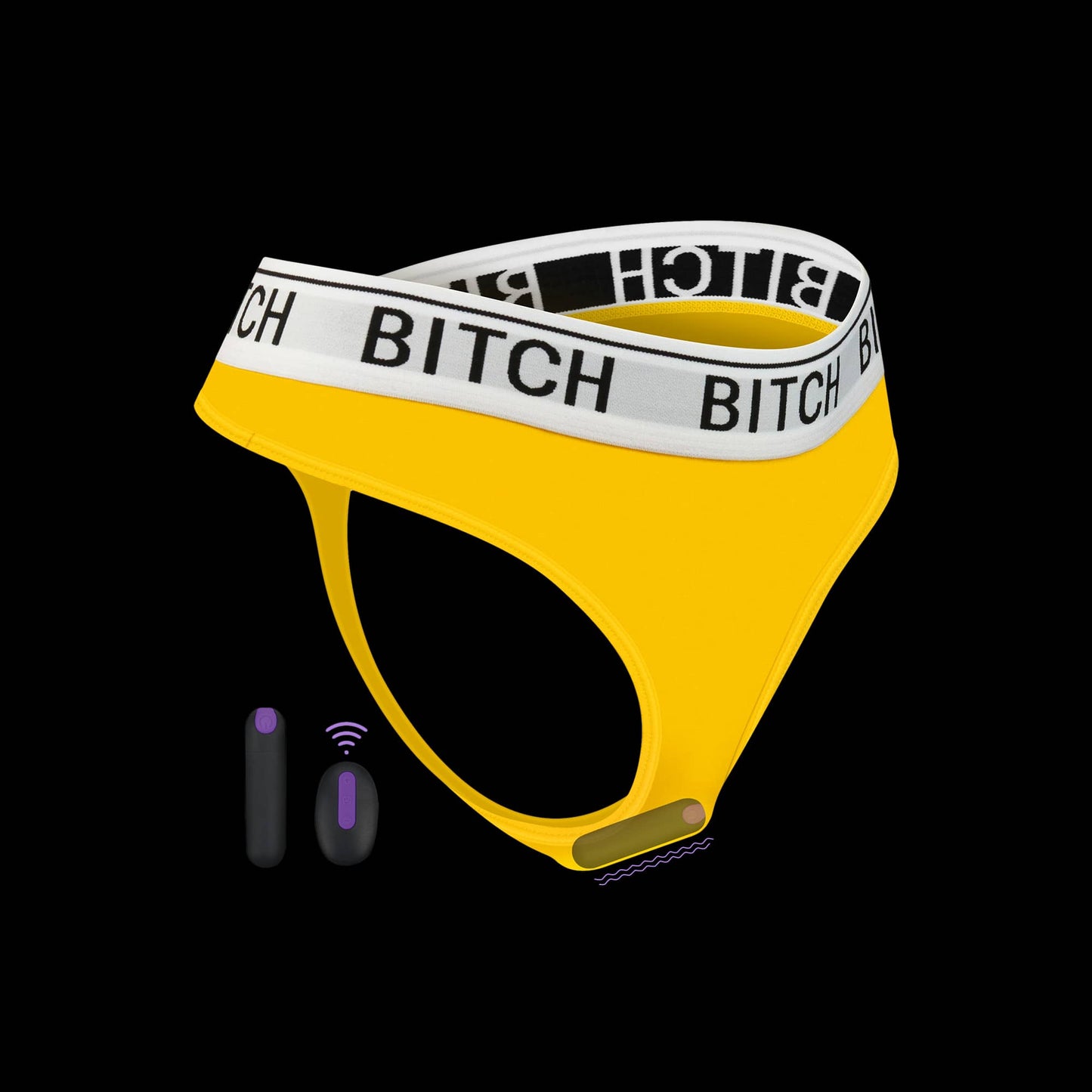 The yellow vibrating thong underwear with a mini vibrator