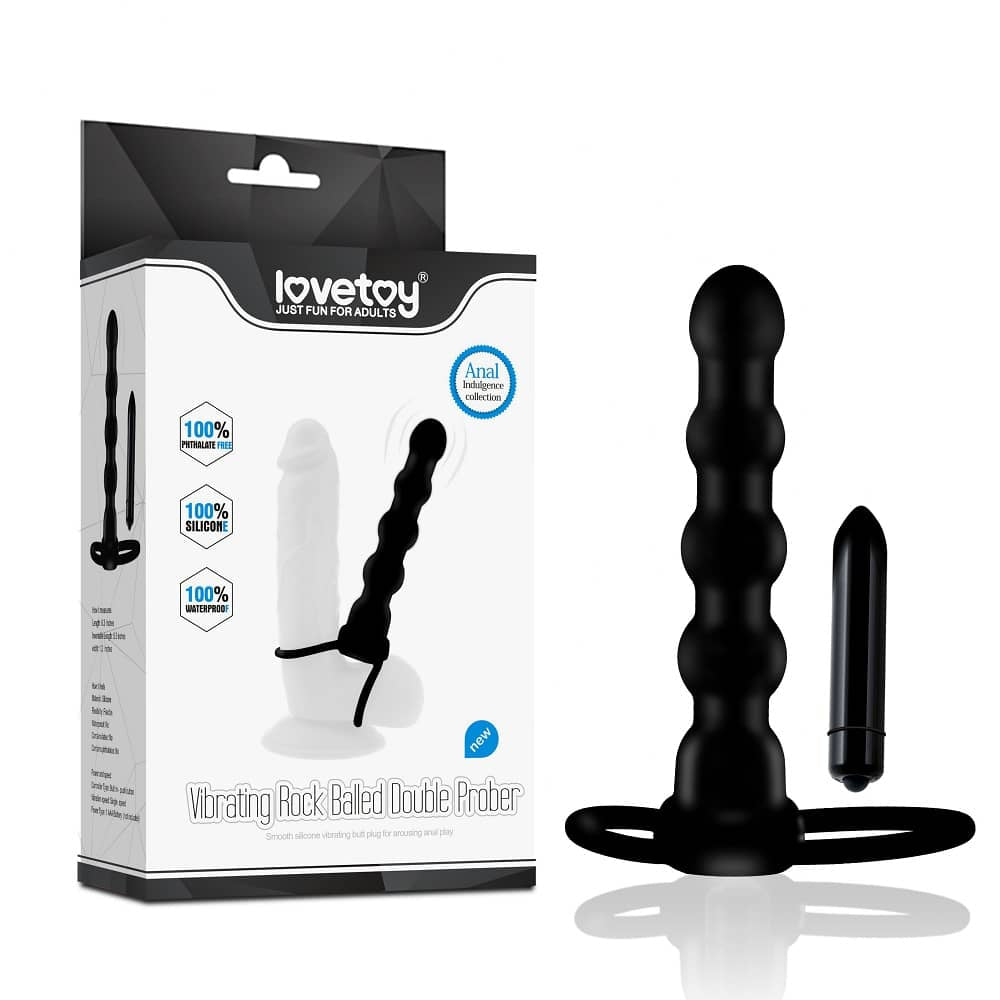 The packaging of the vibrating rock balled double prober anal beads