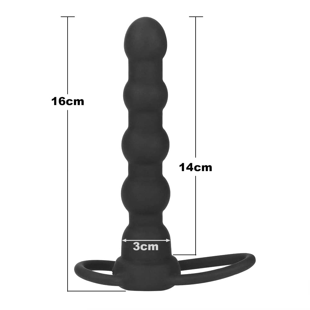 The size of the vibrating rock balled double prober anal beads