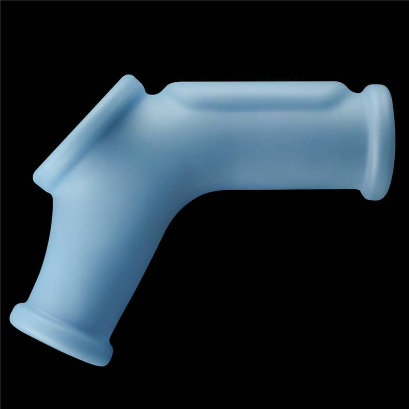 The vibrating silk cock ring with scrotum sleeve 