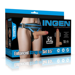 Vibrating Enhanced Strap on Set 9.5'' XS/S/M (Flesh)
