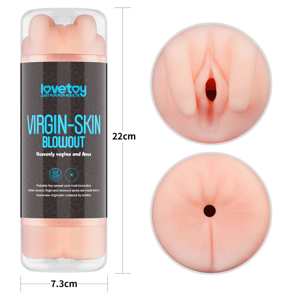 The size of the virgin skin vagina ass double side stroker 