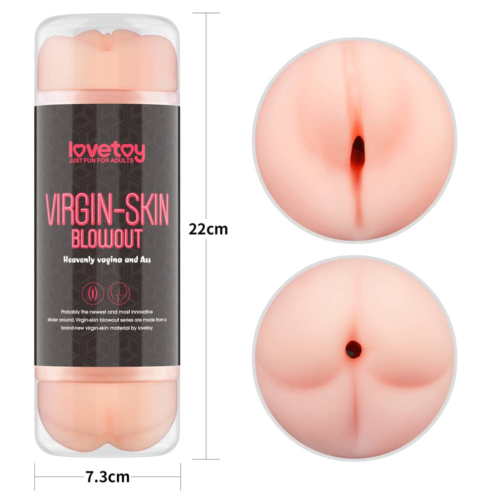The size of the vagina ass double side stroker 