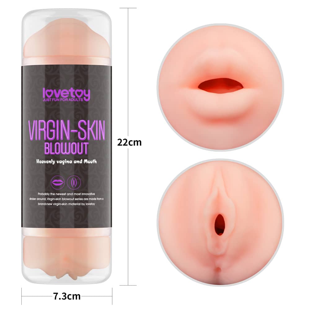 The size of the double side vagina mouth stroker 