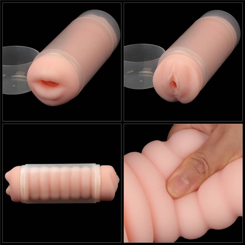 Masturbator | Virgin-skin Blowout Double Side Stroker Vagina and Mouth