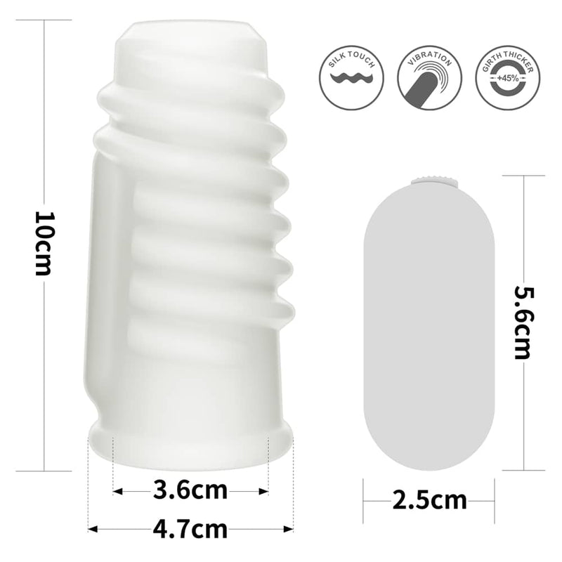 The size of the white vibrating spiral knights ring  