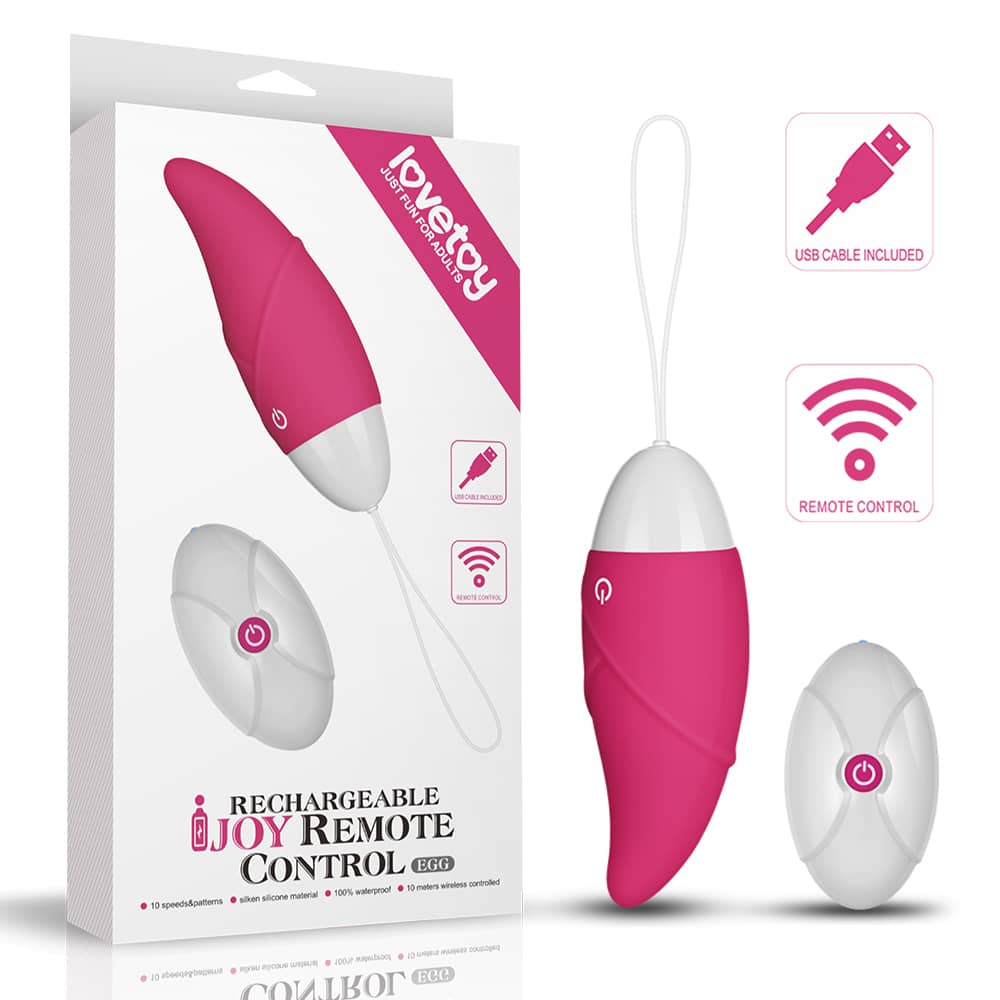 The packaging of the pink wireless remote control vibrator for women